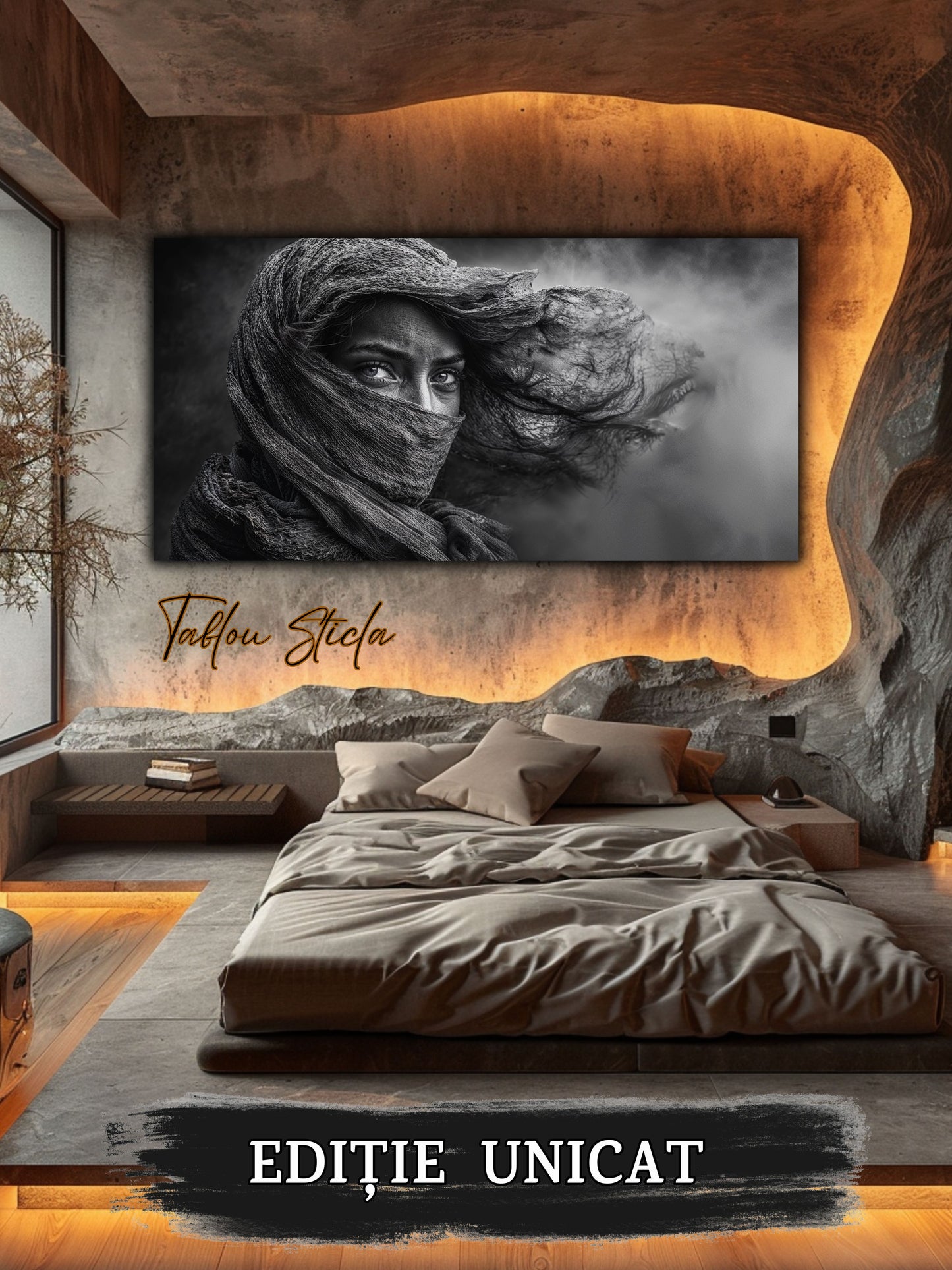 Tablou Sticla Securizata - Dark Shadows - 01