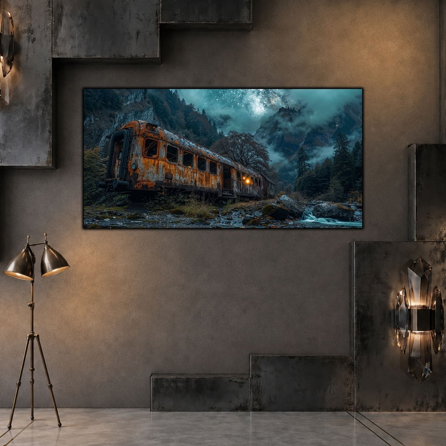 Tablou living elegant – Smoke on Rails | The Long Way Home