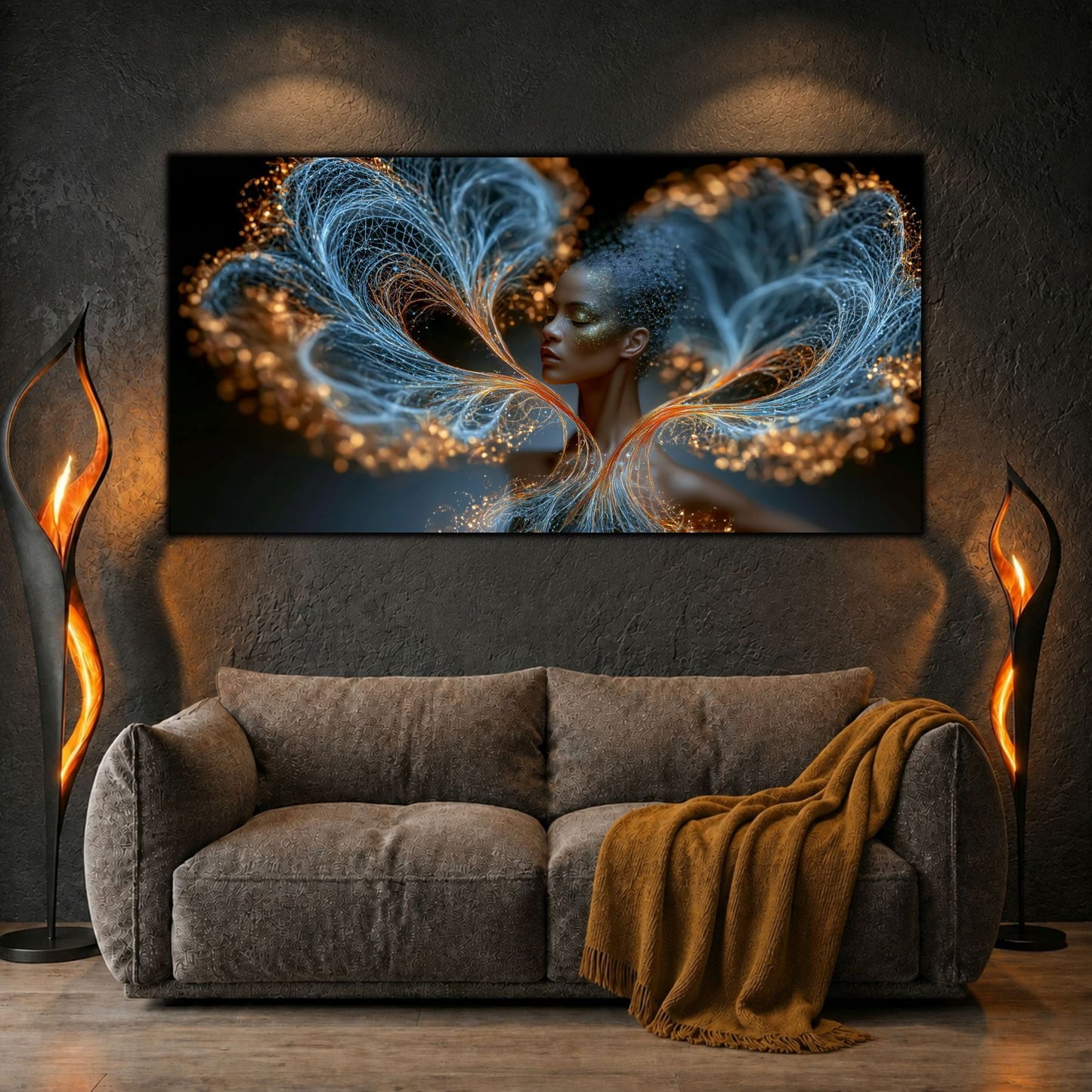 Tablou Abstract Living – Blooming Against Dark