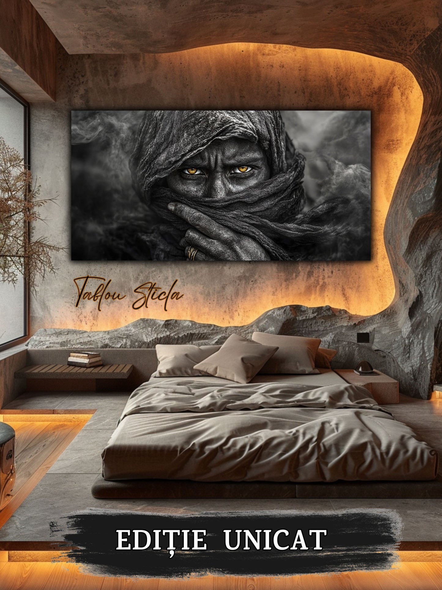 Tablou Sticla Securizata - Dark Shadows - 12
