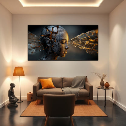 Tablou Sticla Securizata - Broken Mind 22