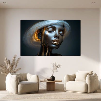 Dark White - Tablou Sticla Securizata - NO23