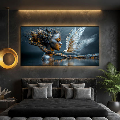 Tablou living modern Revedere pe Ramura de Aur