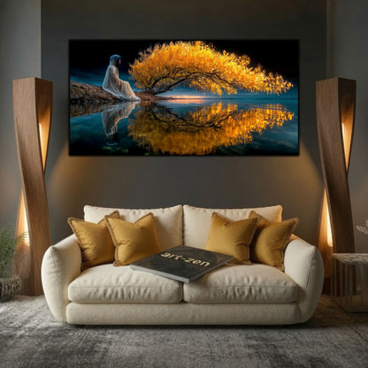 Tablouri Living Sticlă – The Tree That Remembers | The Light We Encounter