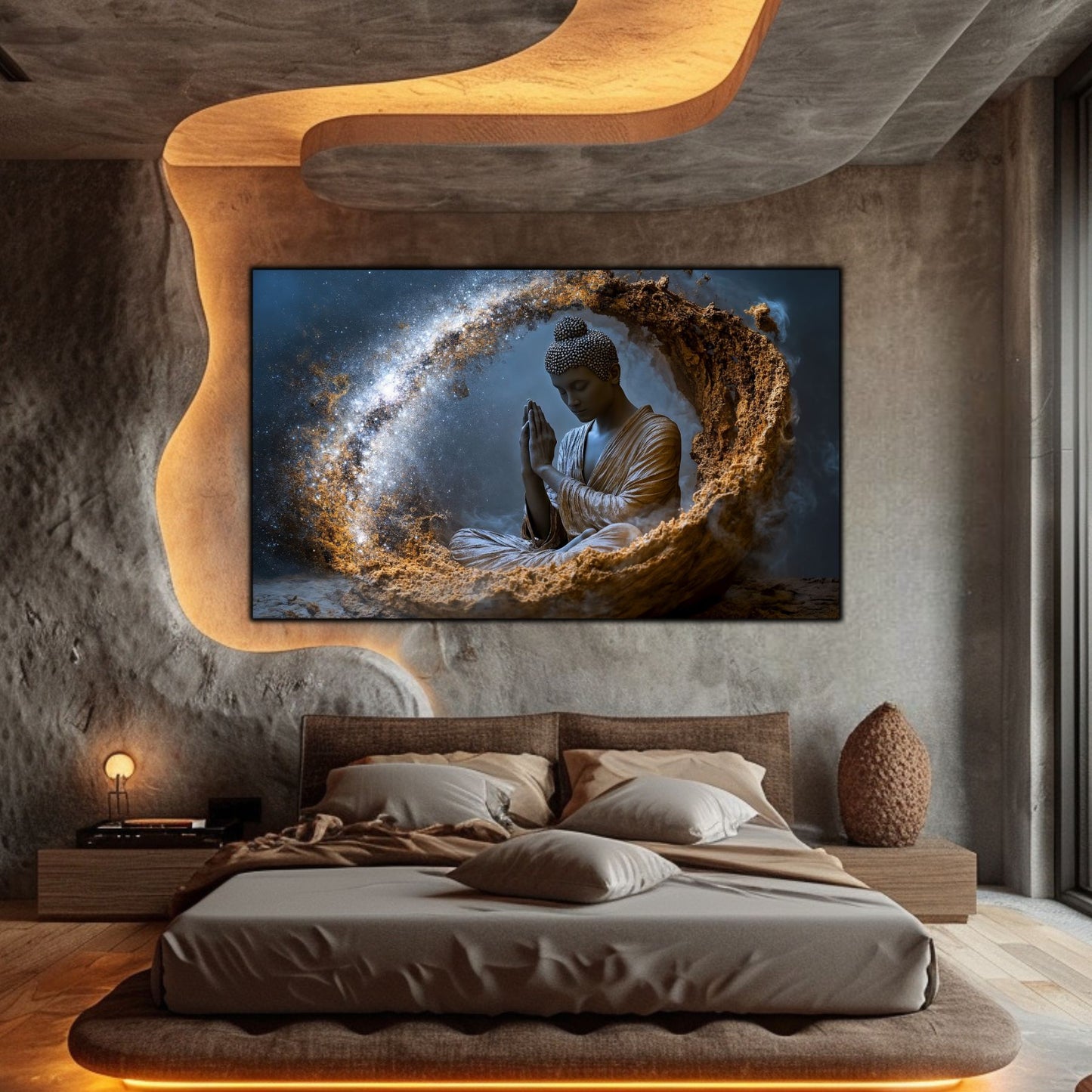 Tablou Decorativ pe Sticla Securizata – Ideal pt Dormitor si Living - Beyond Stardust No18