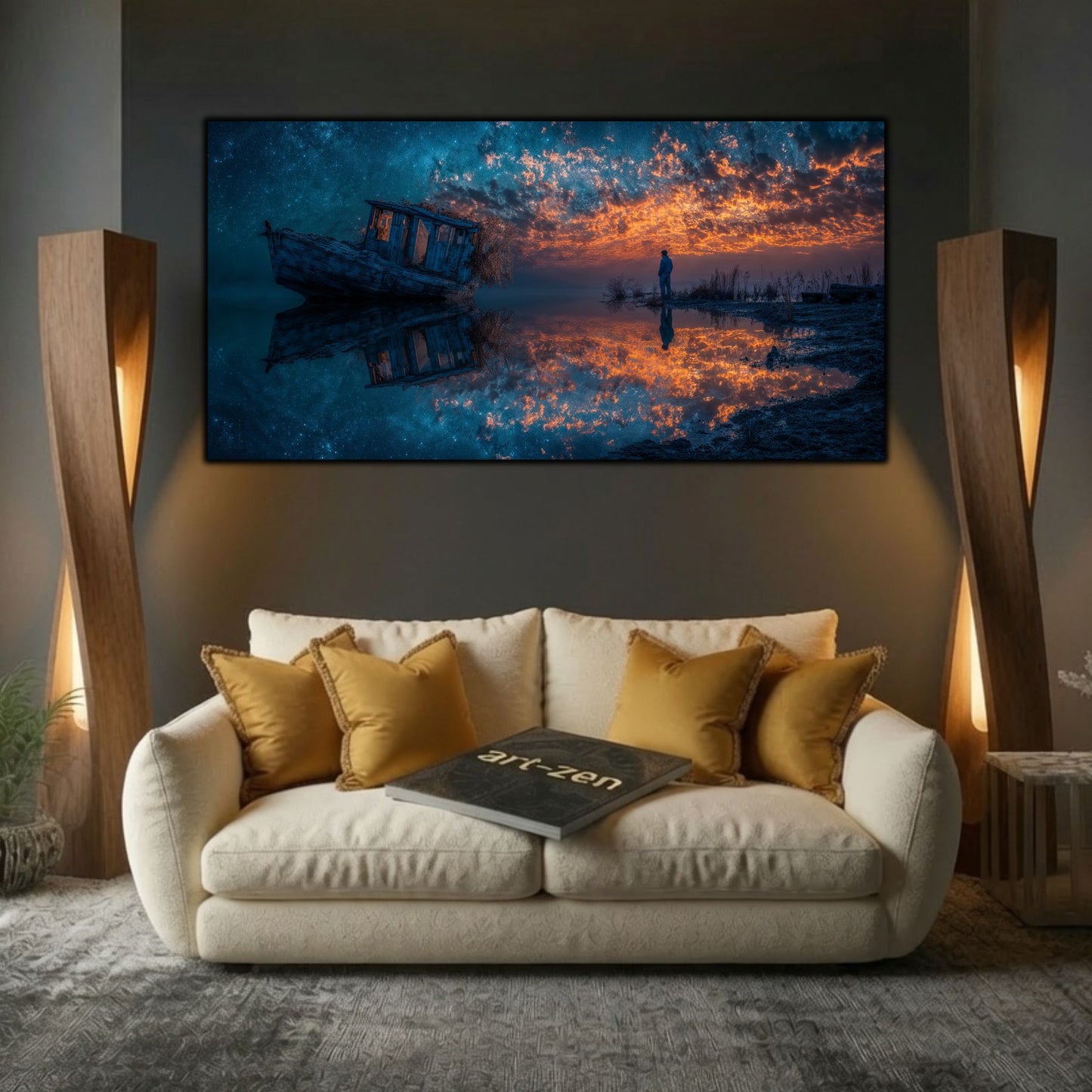 Tablouri Living Sticlă – The Abandoned Vessel | The Light We Encounter