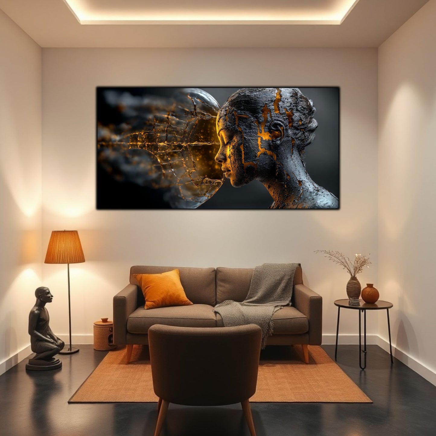 Tablou Sticla Securizata - Broken Mind 27