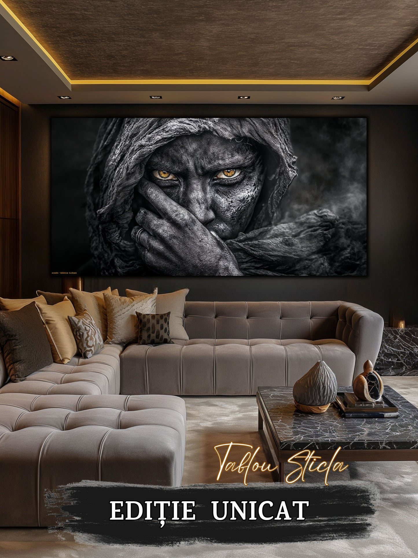 Tablou Sticla Securizata - Dark Shadows - 02