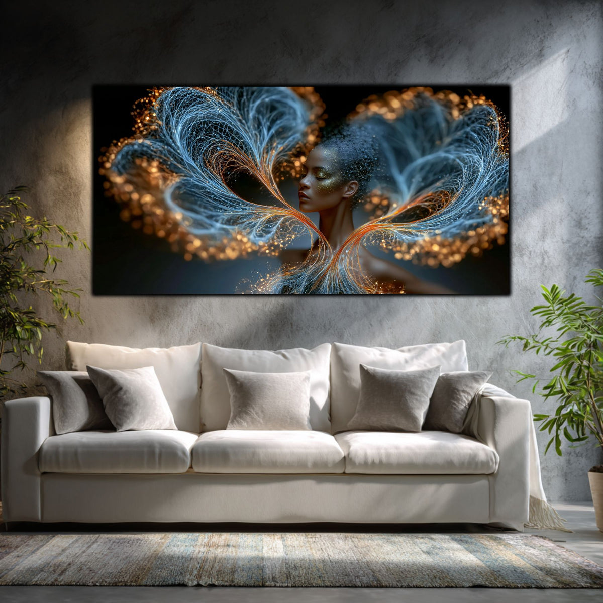 Tablou Abstract Living – Blooming Against Dark