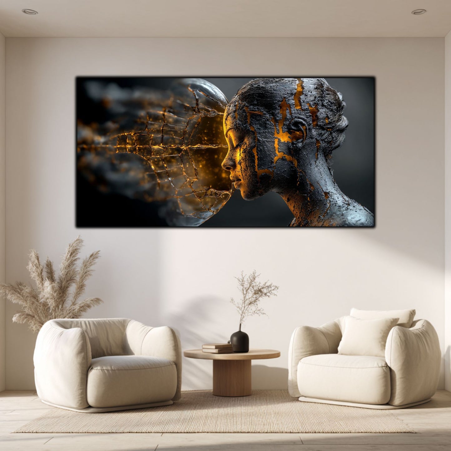 Tablou Sticla Securizata - Broken Mind 27