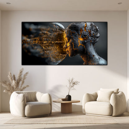 Tablou Sticla Securizata - Broken Mind 27