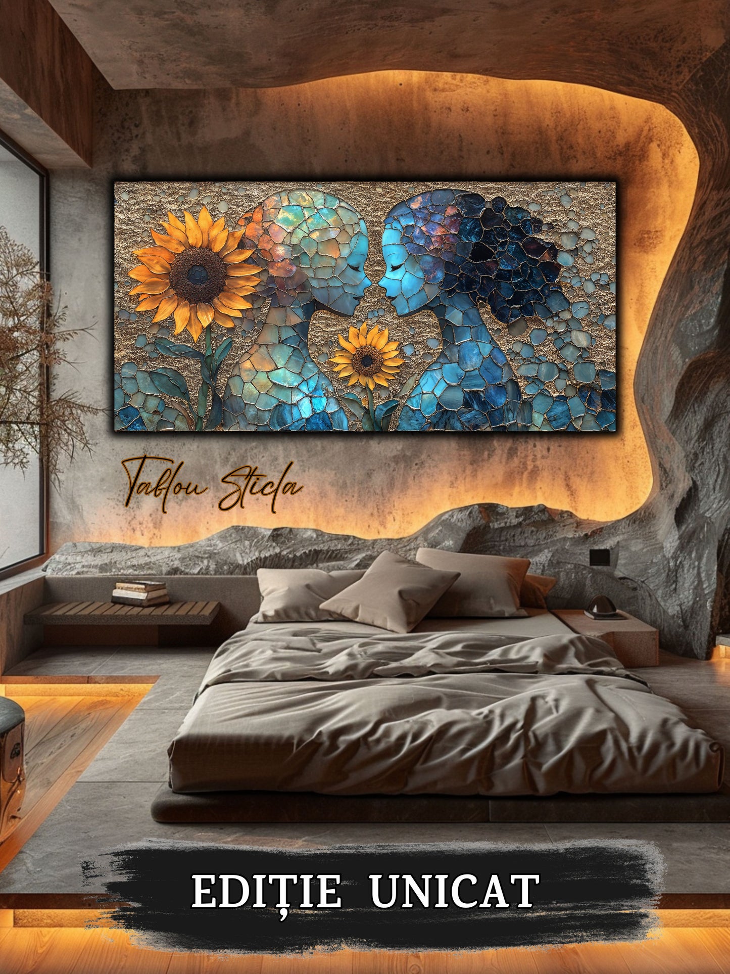 Tablou Sticla Securizata - Soul Petals no08