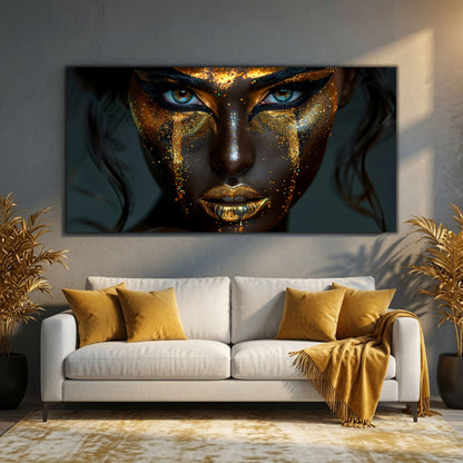 Tablou sufragerie mare Obsidian Gaze sticla 4mm - mockup perspectiva 6