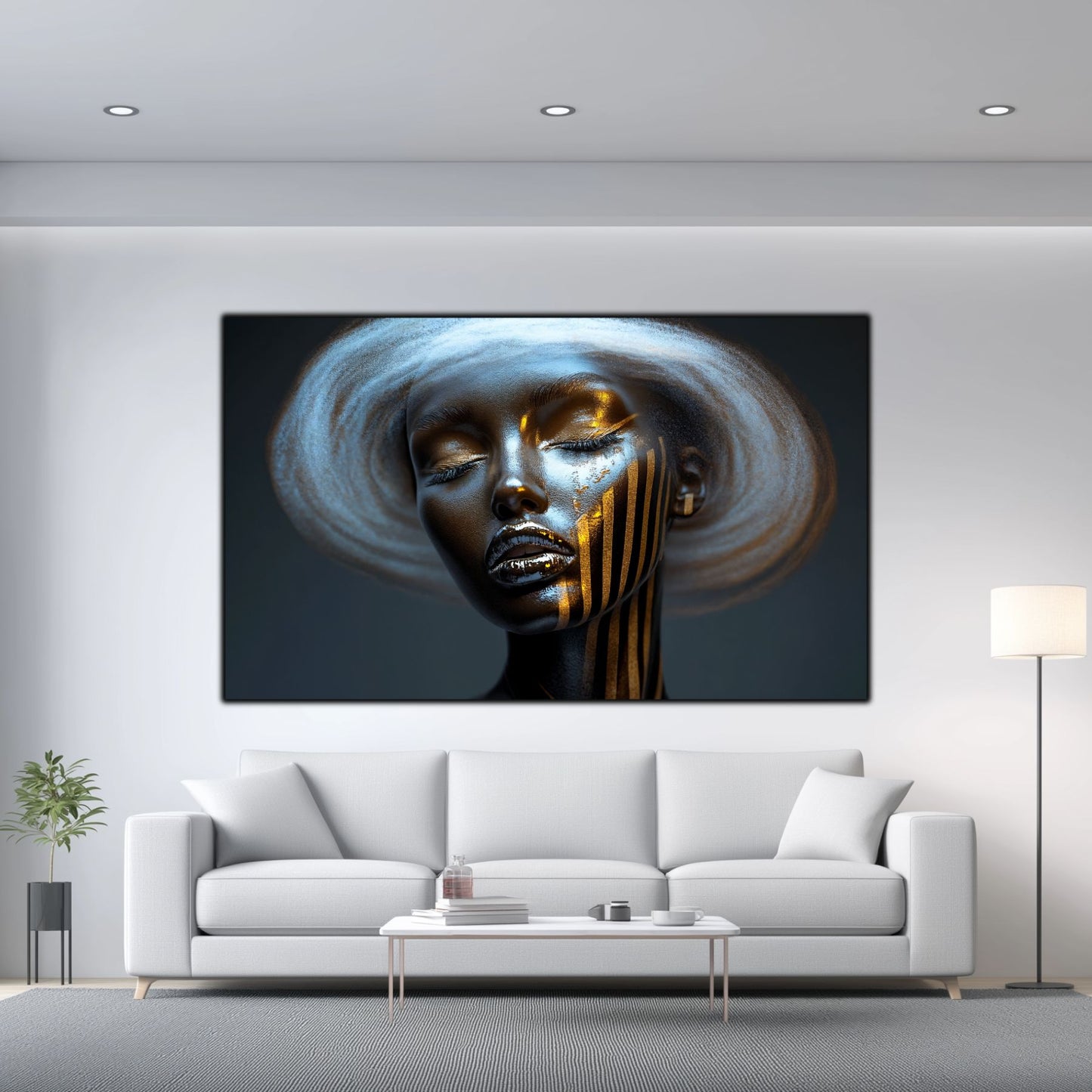 Dark White - Tablou Sticla Securizata - NO27