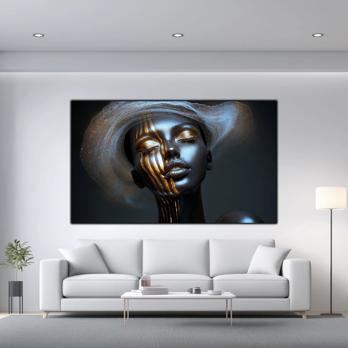 Dark White - Tablou Sticla Securizata - NO24