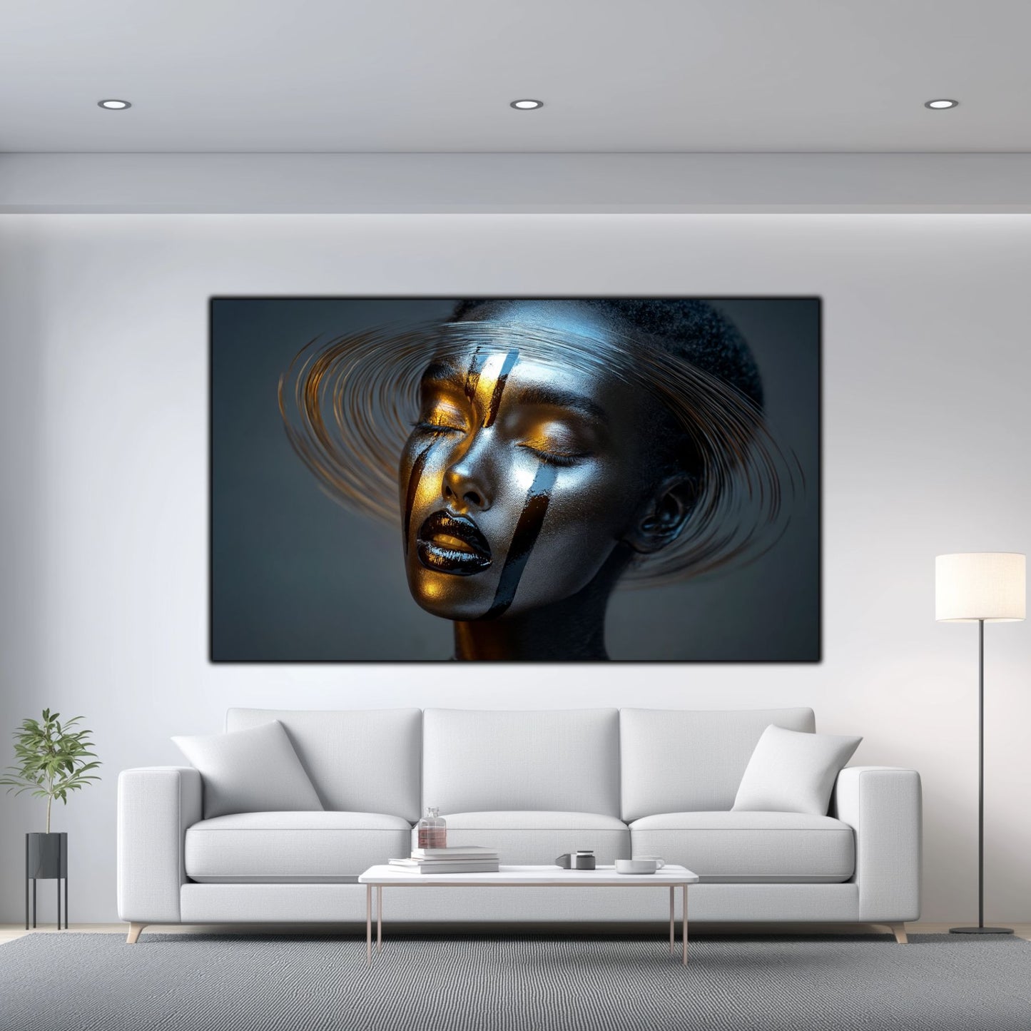 Dark White - Tablou Sticla Securizata - NO28