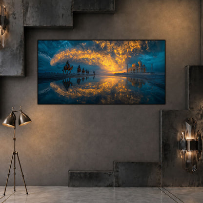 Tablouri Living Sticlă – The Gilded Passage | The Light We Encounter