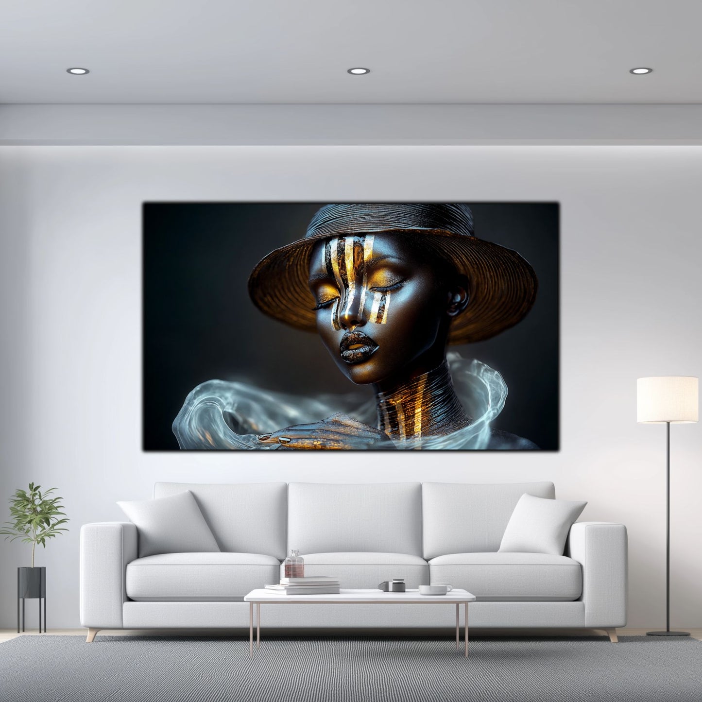 Dark White - Tablou Sticla Securizata - NO29