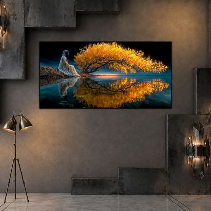 Tablouri Living Sticlă – The Tree That Remembers | The Light We Encounter