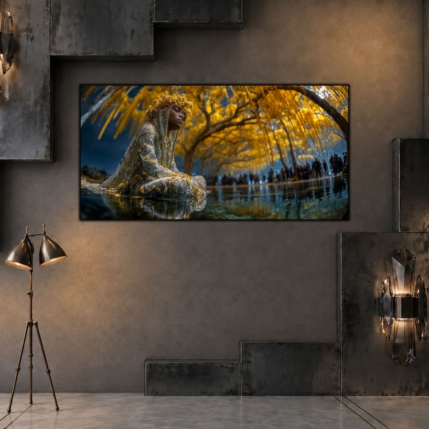 Tablouri Living Sticlă – The Golden Stillness | The Light We Encounter