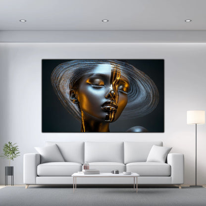 Dark White - Tablou Sticla Securizata - NO25