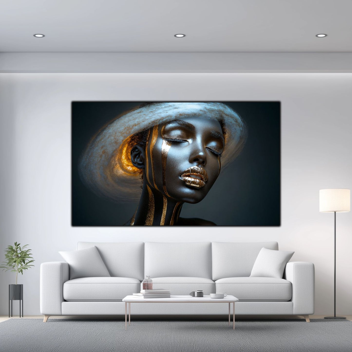 Dark White - Tablou Sticla Securizata - NO23