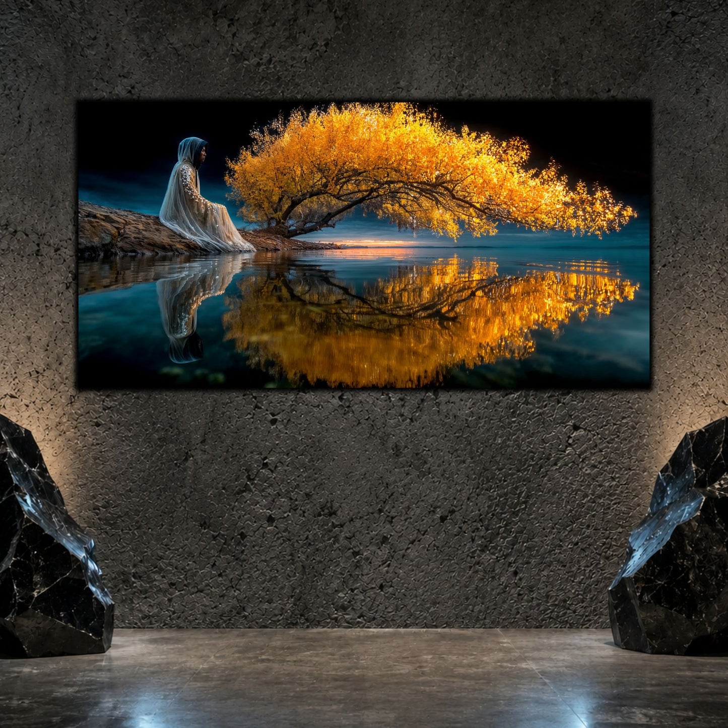 Tablouri Living Sticlă – The Tree That Remembers | The Light We Encounter