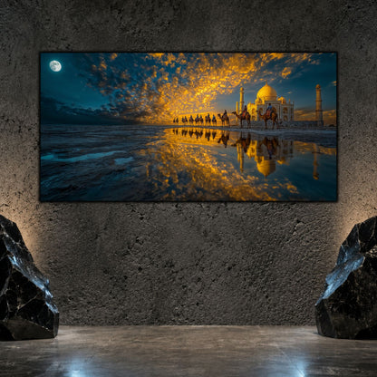 Tablouri Living Sticlă – The Moonlit Procession | The Light We Encounter