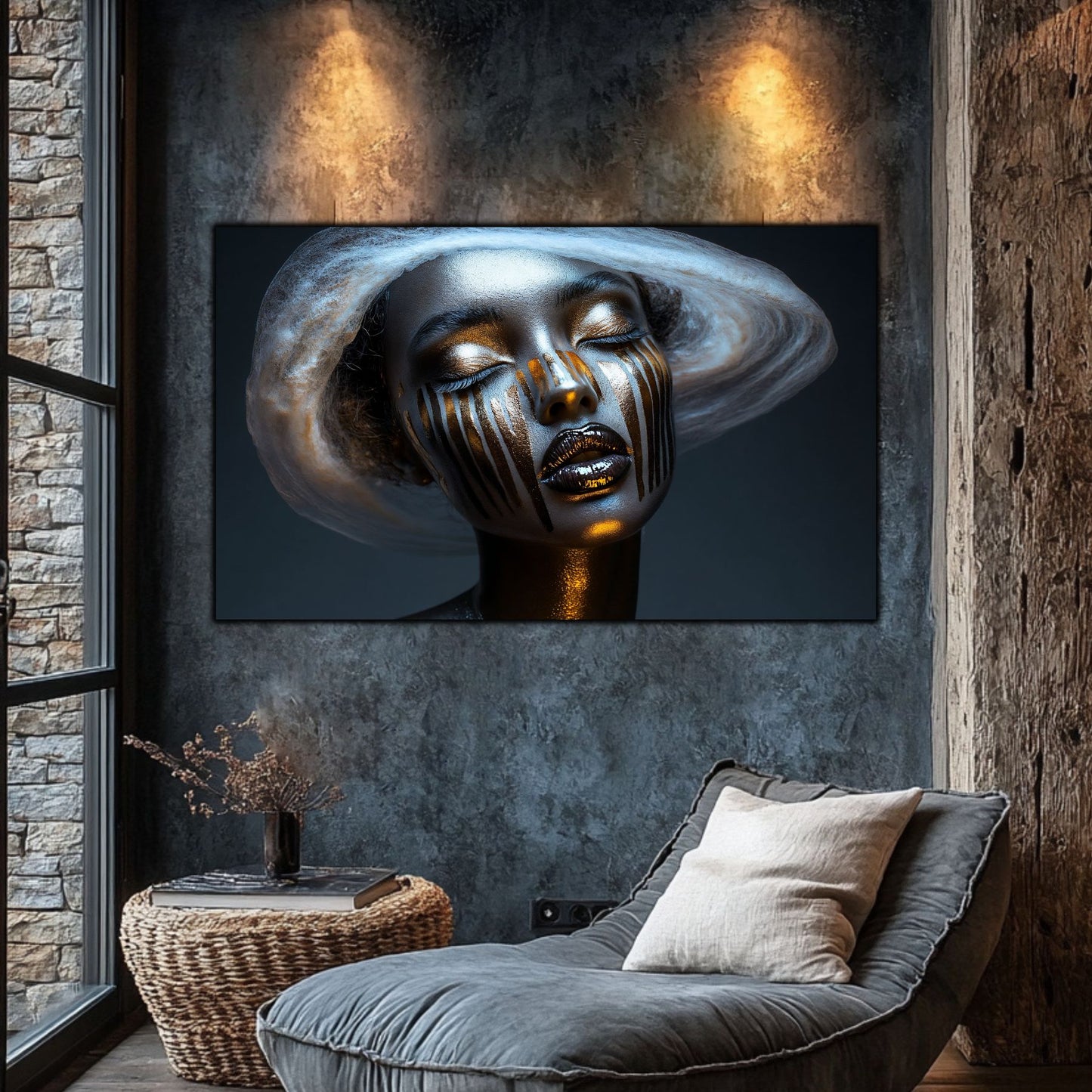 Dark White - Tablou Sticla Securizata - NO26