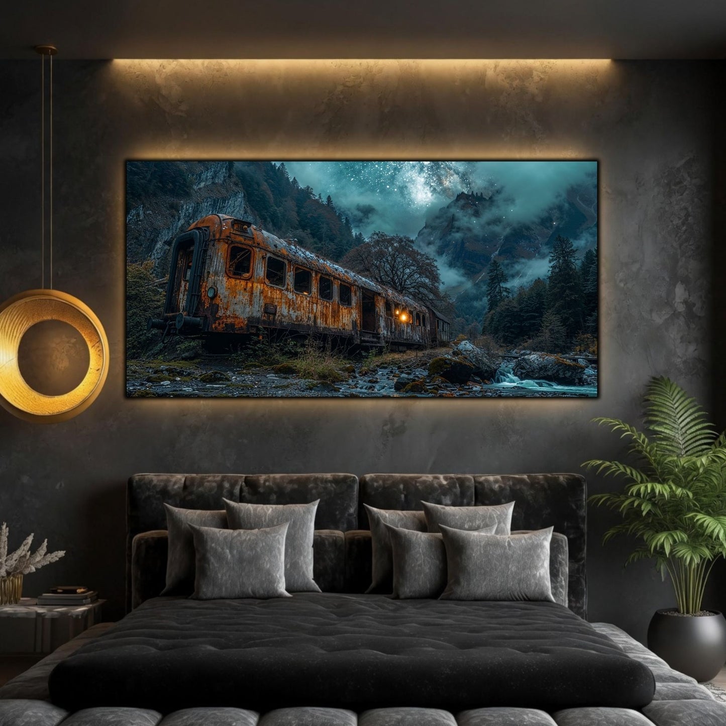 Tablou living elegant – Smoke on Rails | The Long Way Home