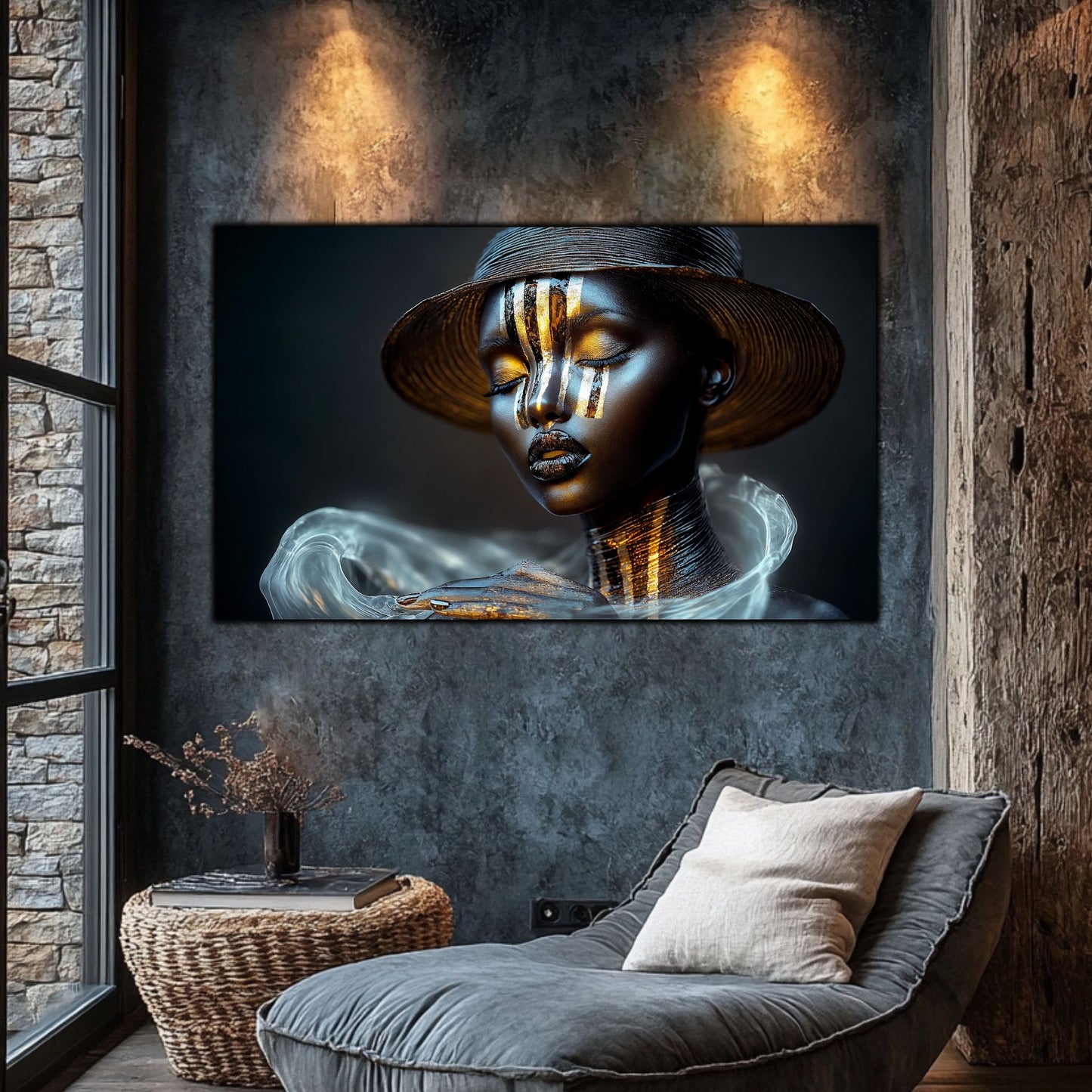 Dark White - Tablou Sticla Securizata - NO29