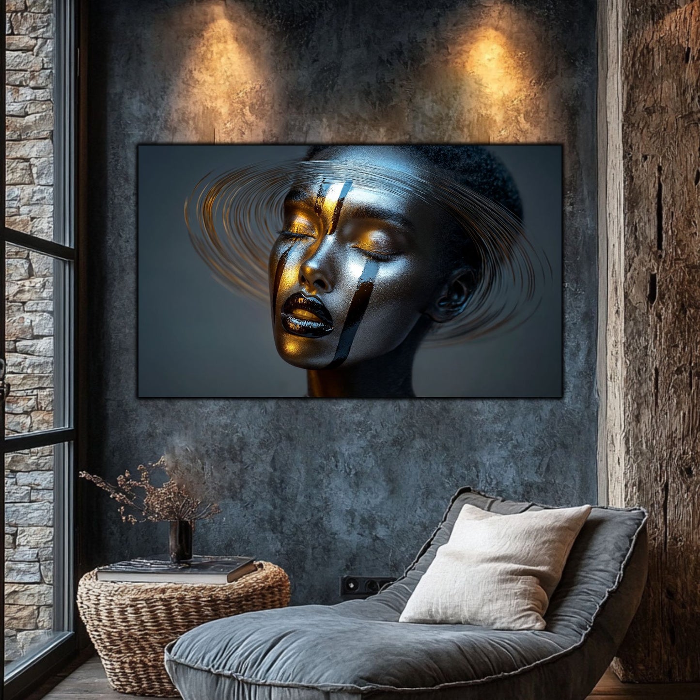 Dark White - Tablou Sticla Securizata - NO28