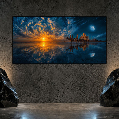 Tablouri Living Sticlă – Sun Beyond the Tide | The Light We Encounter