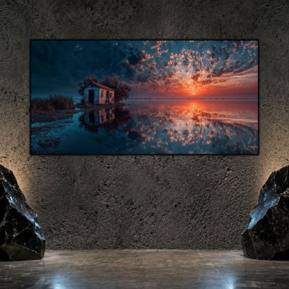 Tablouri Living Sticlă – Shoreline Refuge | The Light We Encounter