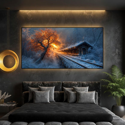 Tablou living elegant – Station at Dusk | The Long Way Home