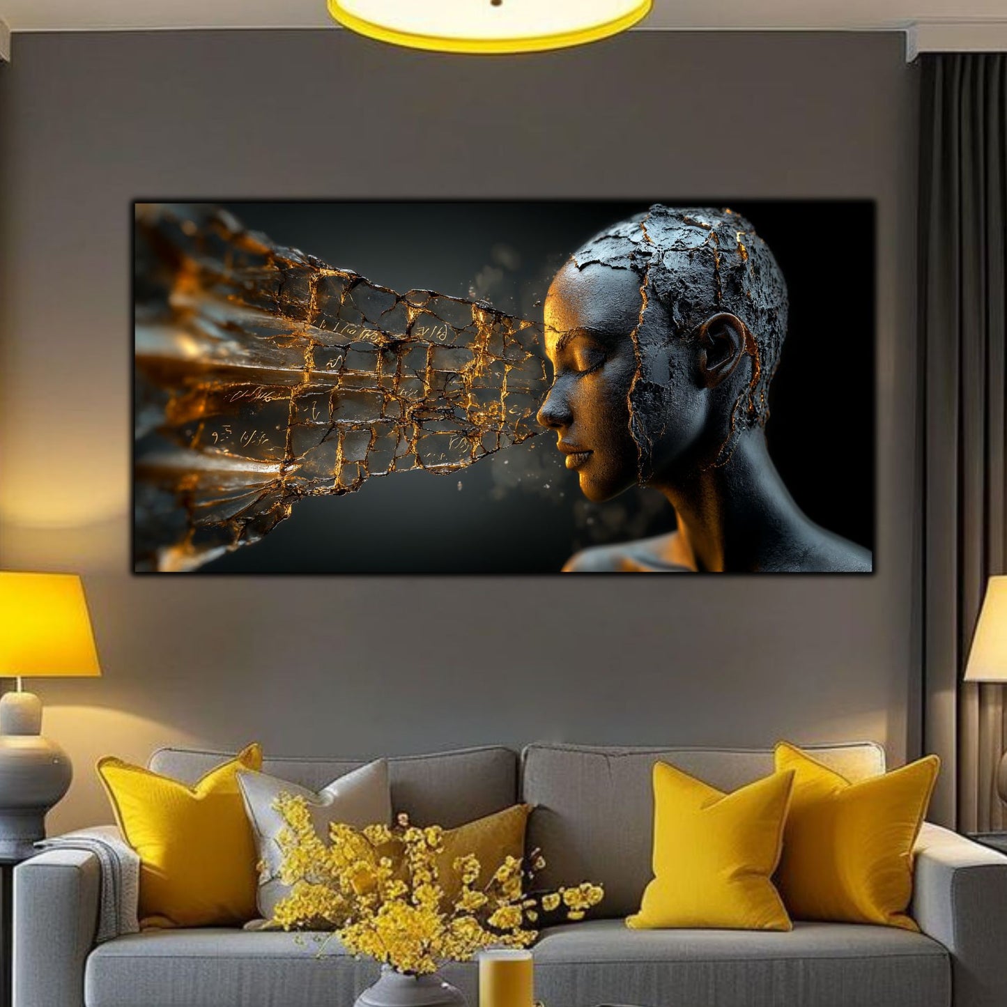 Tablou Sticla Securizata - Broken Mind 24