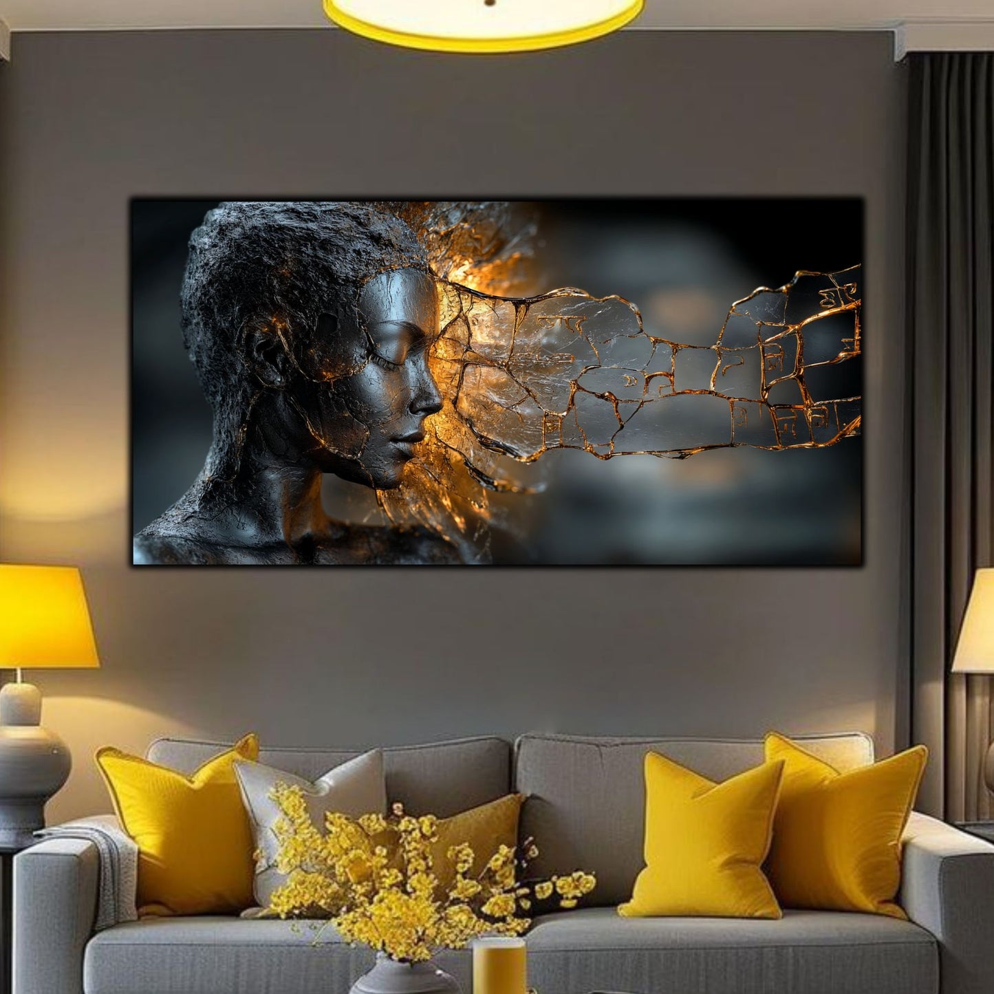 Tablou Sticla Securizata - Broken Mind 01