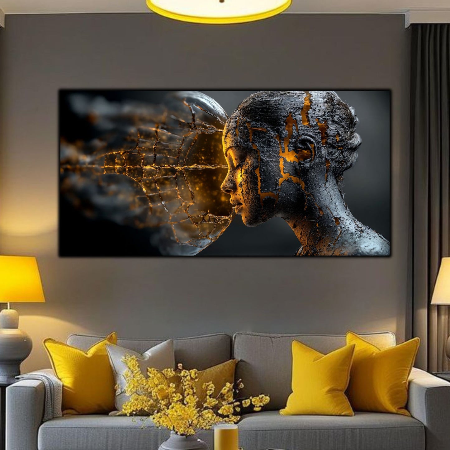 Tablou Sticla Securizata - Broken Mind 27