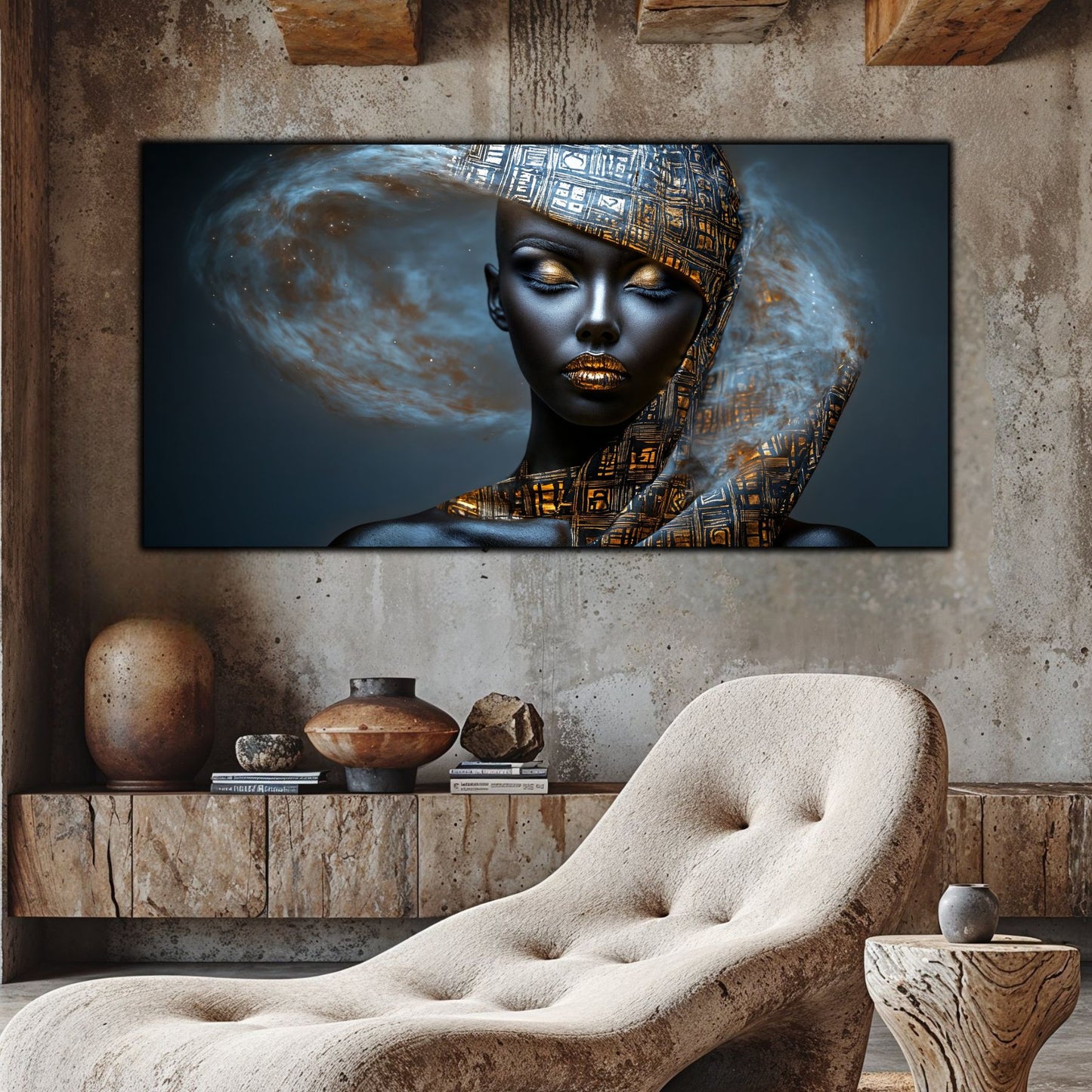 Tablou Sticla Securizata – Tablou Elegant pt Dormitor si Living - Dark StarDust No21