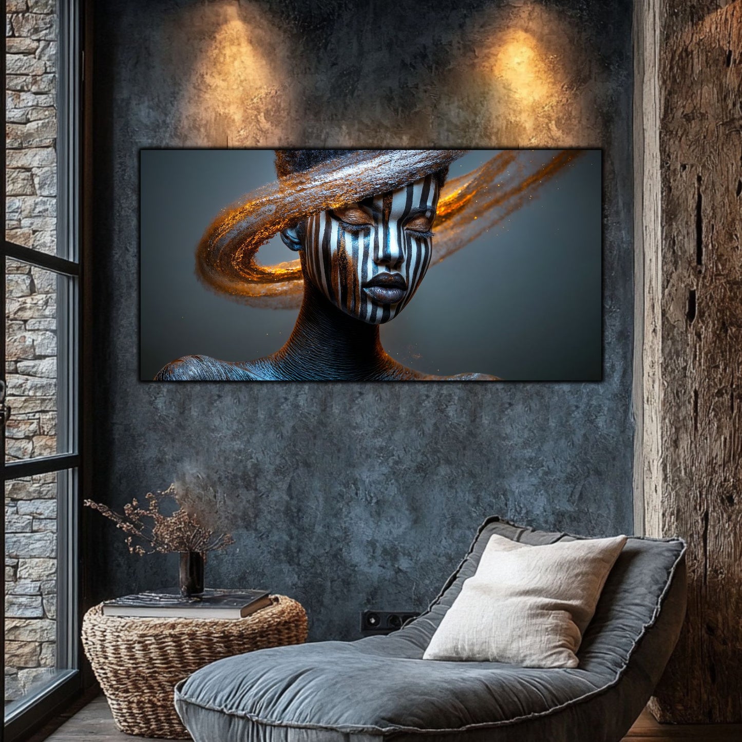 Tablou Sticla Securizata – Tablou Elegant pt Dormitor si Living - Dark StarDust No04