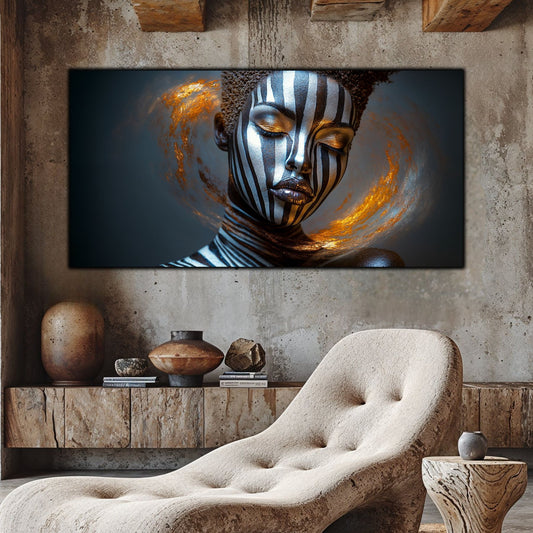 Tablou Sticla Securizata – Tablou Elegant pt Dormitor si Living - Dark StarDust No17