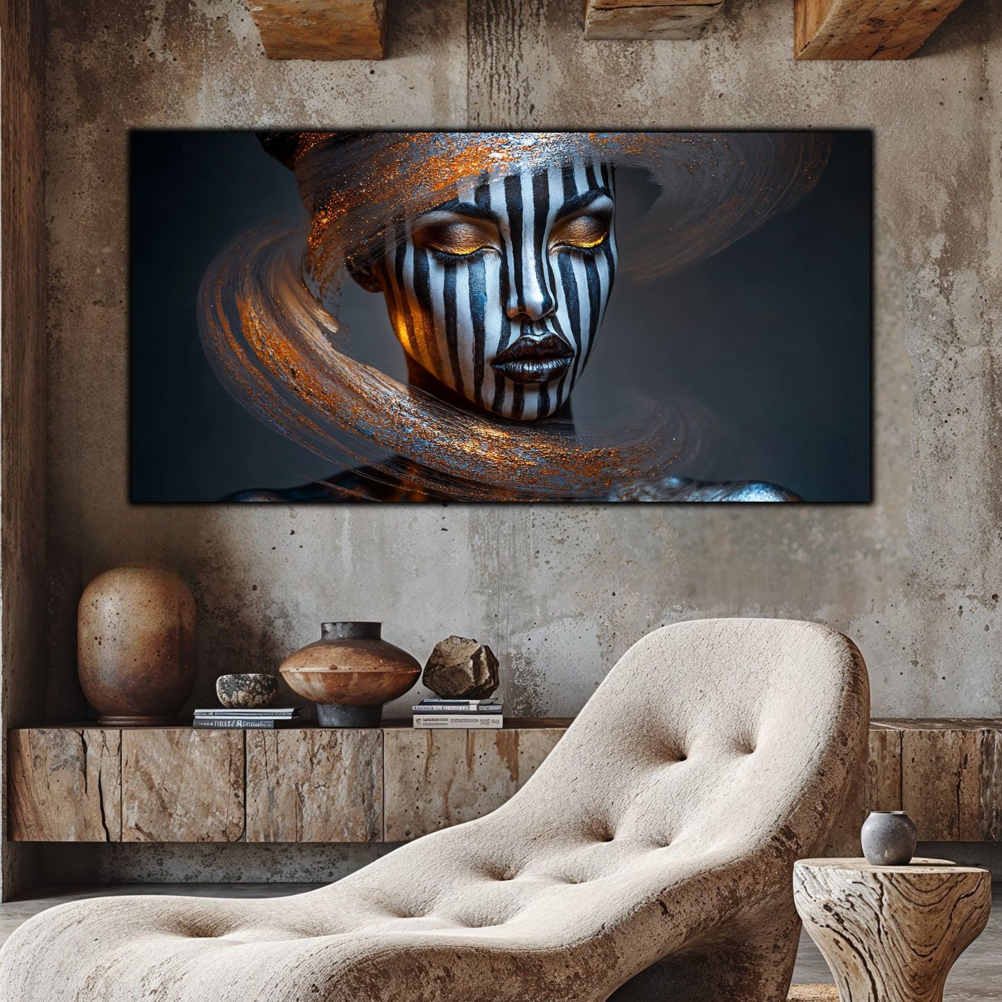 Tablou Sticla Securizata – Tablou Elegant pt Dormitor si Living - Dark StarDust No07