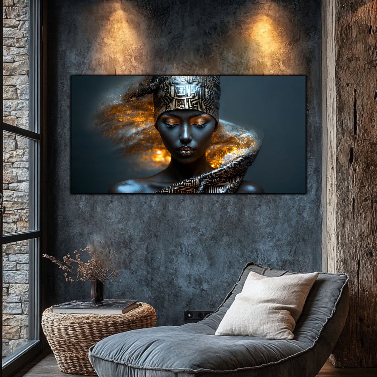 Tablou Sticla Securizata – Tablou Elegant pt Dormitor si Living - Dark StarDust No03