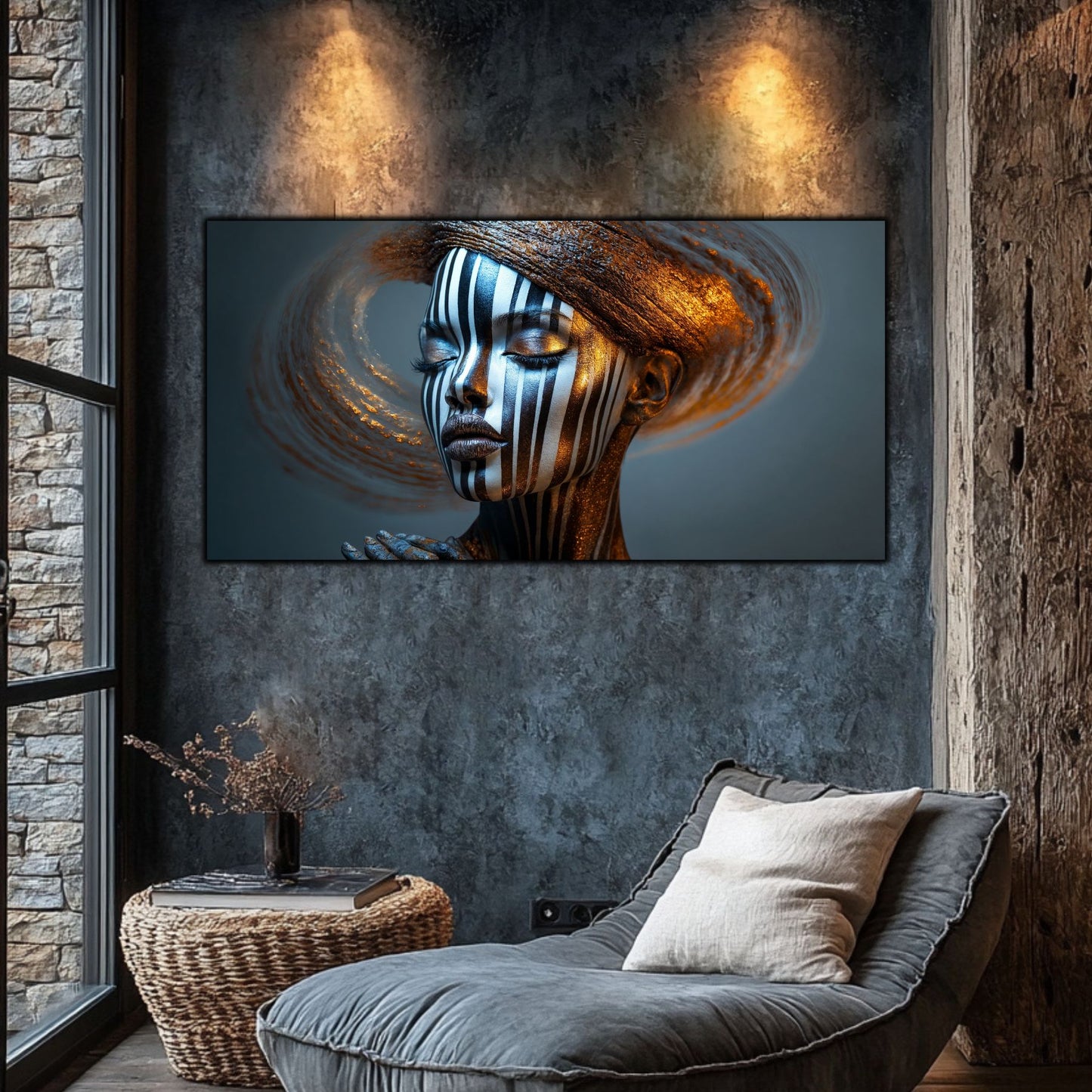 Tablou Sticla Securizata – Tablou Elegant pt Dormitor si Living - Dark StarDust No06
