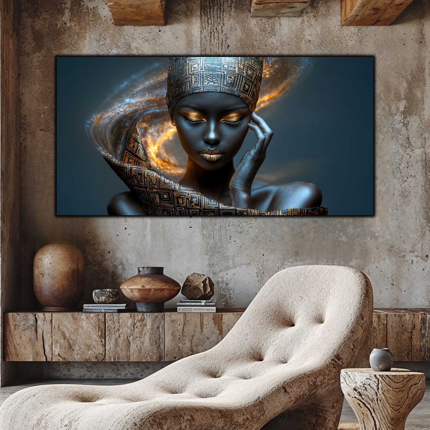 Tablou Sticla Securizata – Tablou Elegant pt Dormitor si Living - Dark StarDust No19