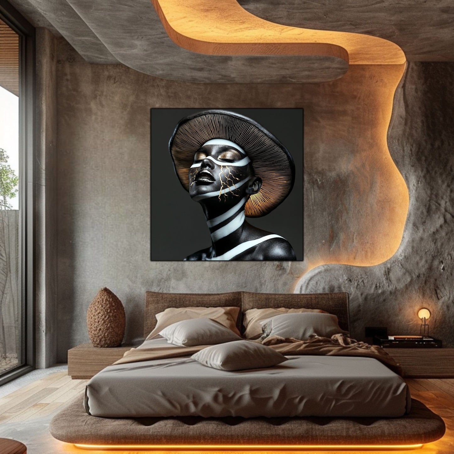 Dark Glow - Tablouri moderne pe sticlă securizată pentru living contemporan