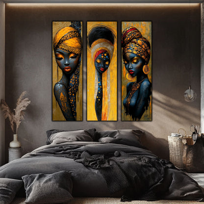 Set Modern de 3 Tablouri pe Sticla Securizata - Decor Elegant pt Living