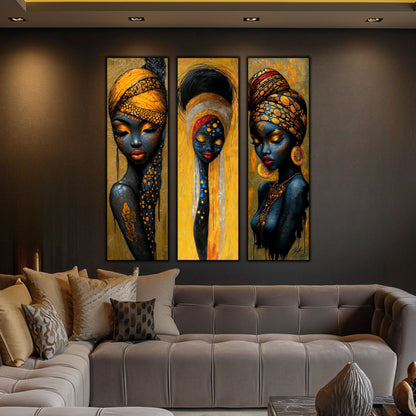 Set Modern de 3 Tablouri pe Sticla Securizata - Decor Elegant pt Living