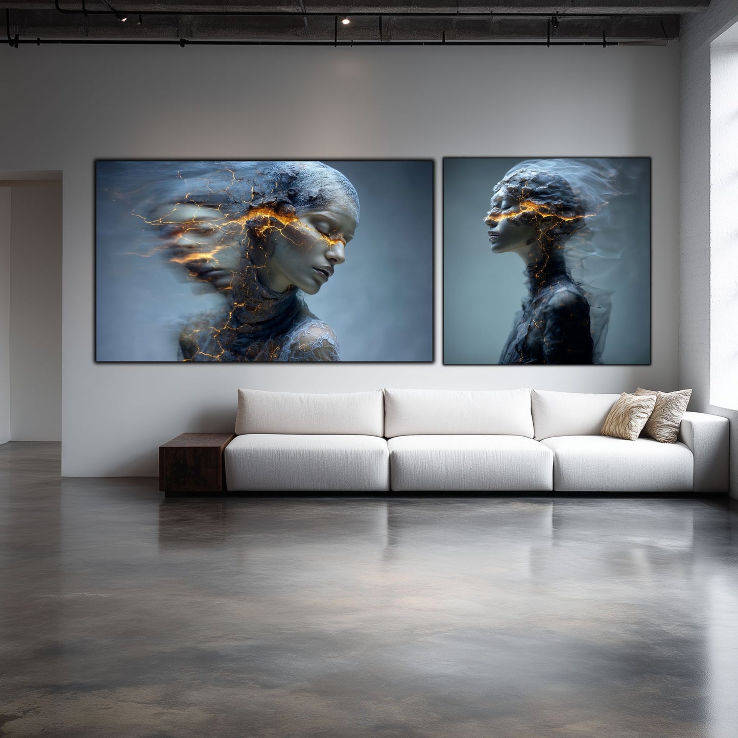 Set 2 Tablouri Decorative Premium - „Fractured Dream” - No09