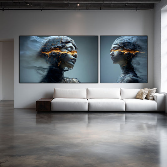 Set 2 Tablouri Decorative Premium - „Fractured Dream” - No11